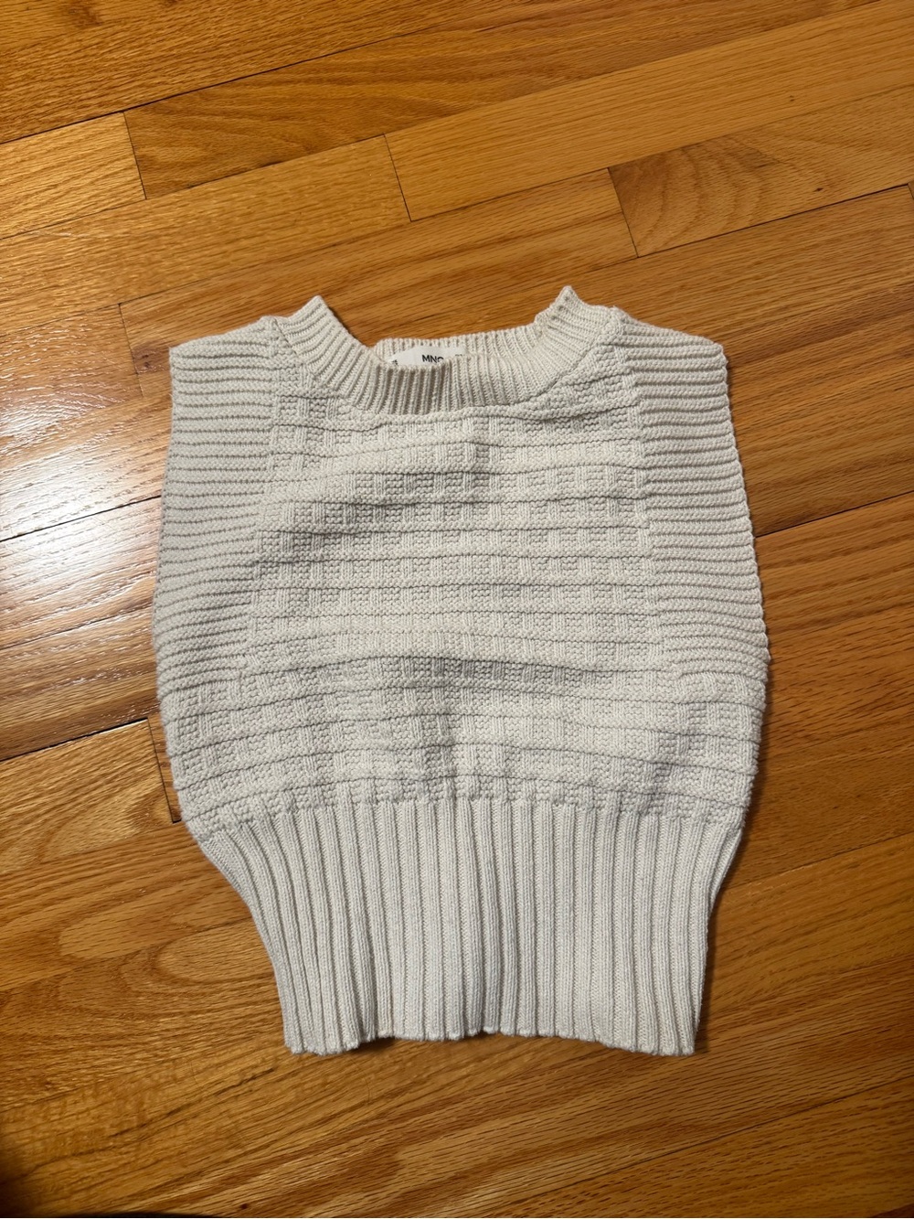 Cream Knit Open Back Sweater